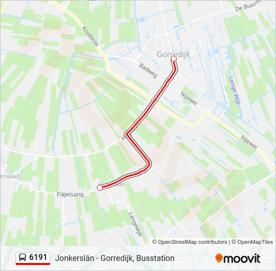 6191 Bus Line Map