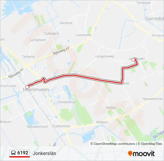 6192 Bus Line Map
