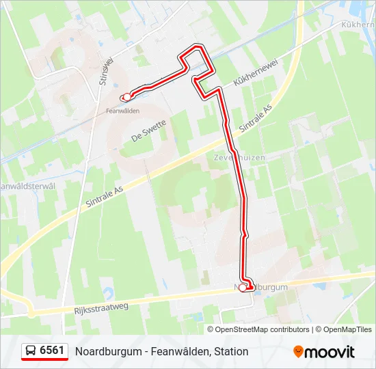 6561 Bus Line Map