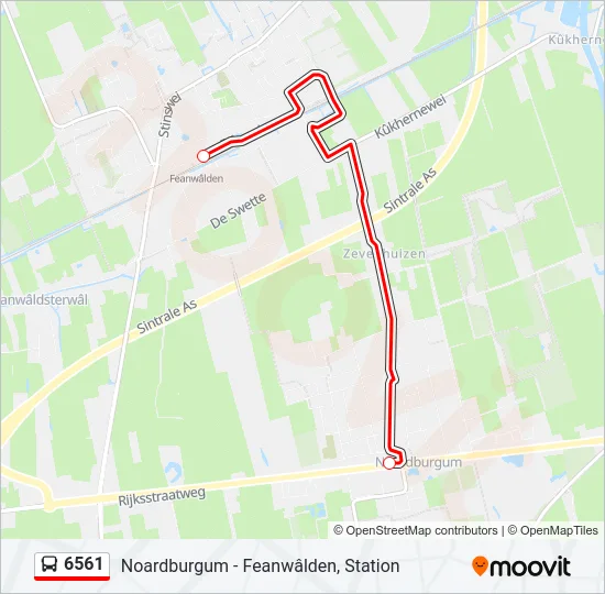 6561 Bus Line Map