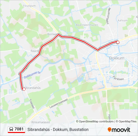 7081 Bus Line Map