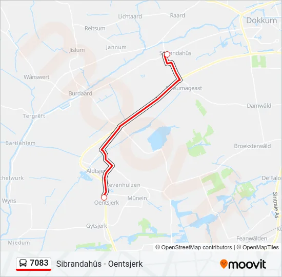 7083 Bus Line Map