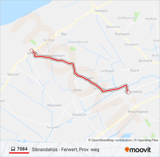 7084 bus Line Map