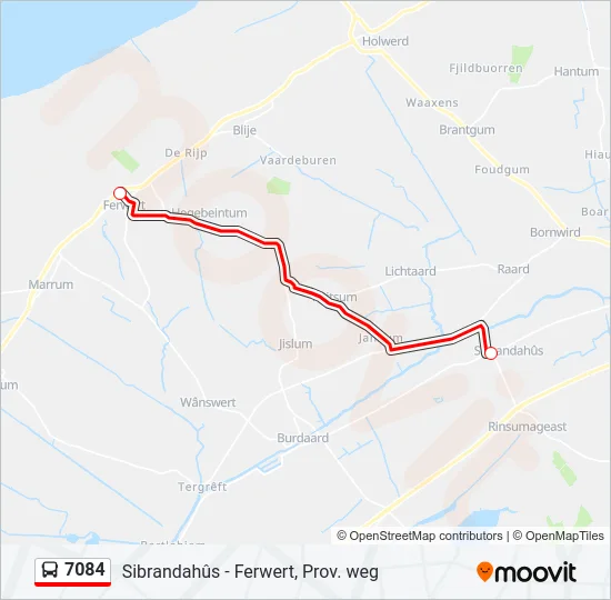 7084 Bus Line Map