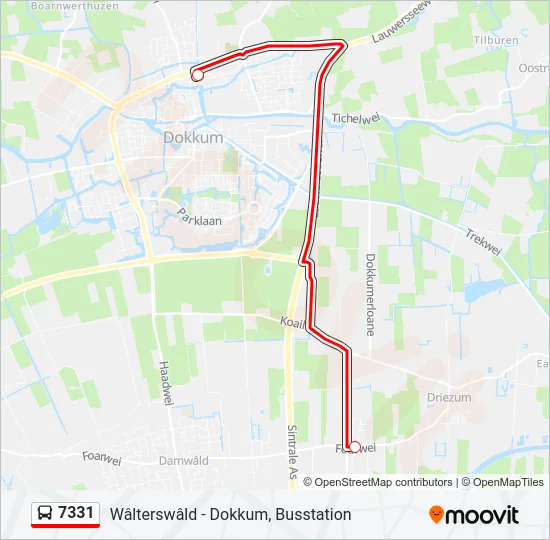 7331 Bus Line Map