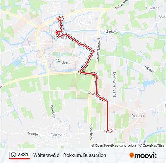 7331 Bus Line Map