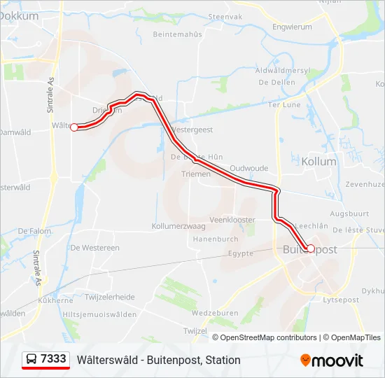 7333 Bus Line Map