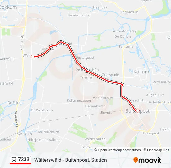 7333 Bus Line Map