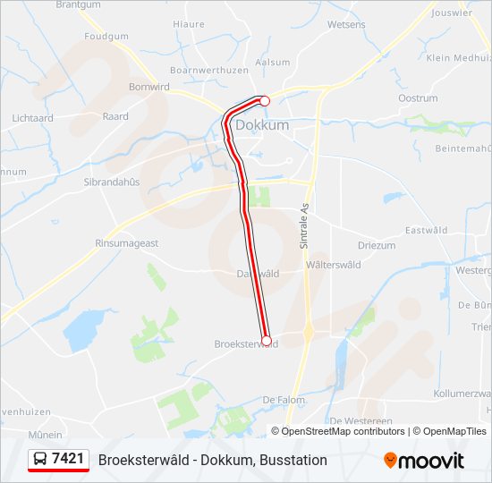 7421 bus Line Map