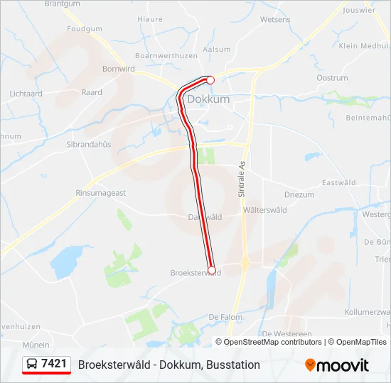 7421 Bus Line Map