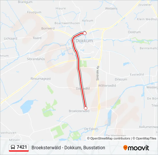 7421 Bus Line Map