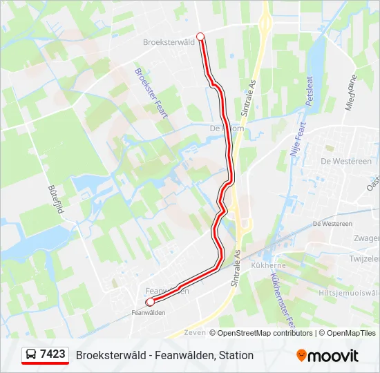 7423 Bus Line Map