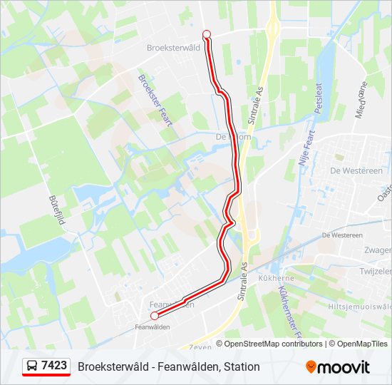 7423 bus Line Map