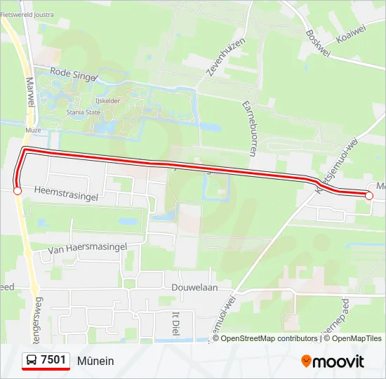 7501 Bus Line Map