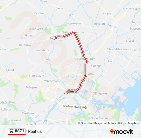 8871 Bus Line Map