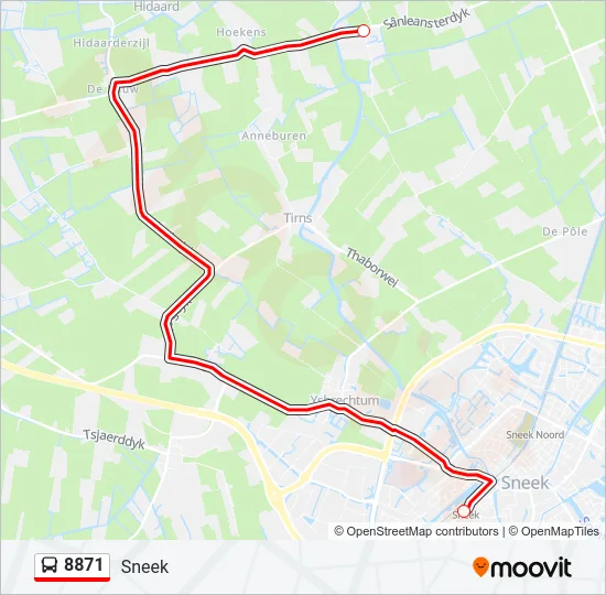 8871 Bus Line Map