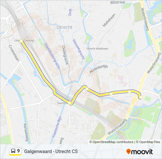 9 Bus Line Map
