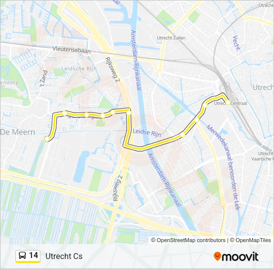 14 Bus Line Map
