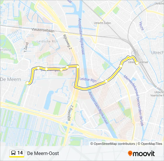 14 Bus Line Map