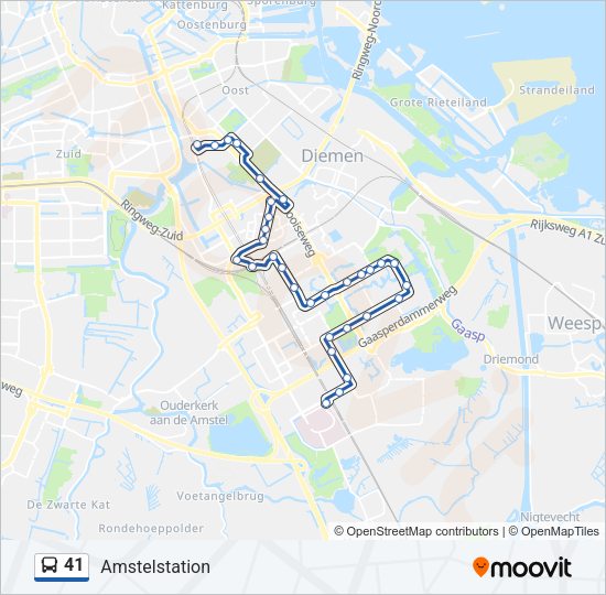 41 Bus Line Map