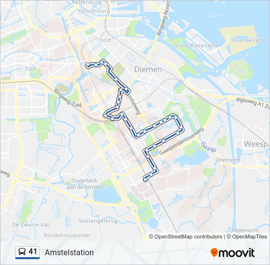 41 Bus Line Map