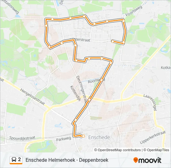 2 Bus Line Map