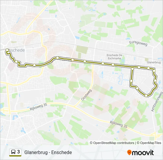 3 Bus Line Map