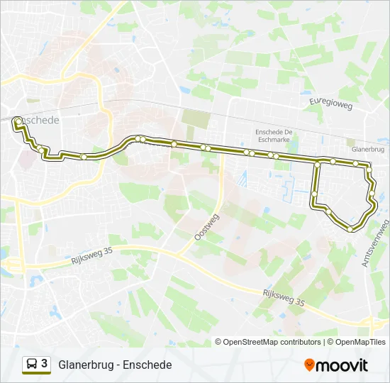 3 Bus Line Map