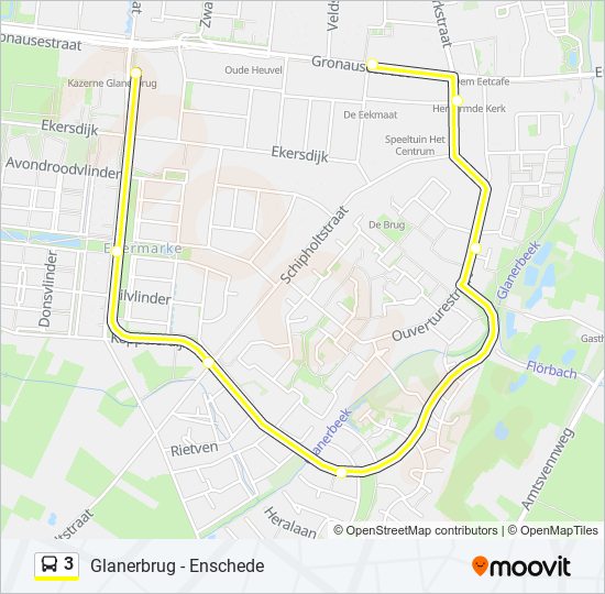 3 bus Line Map