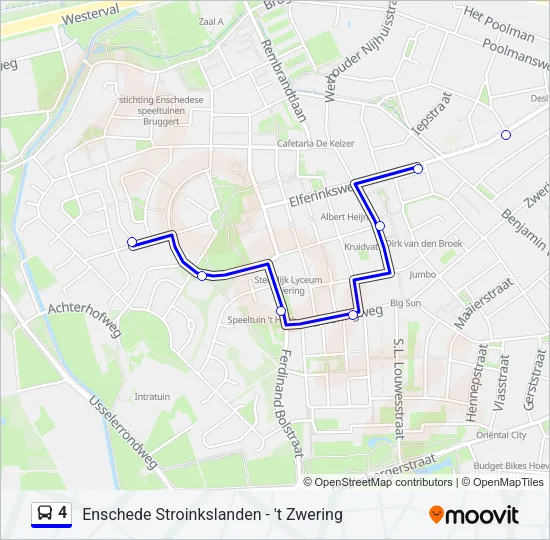 4 Bus Line Map
