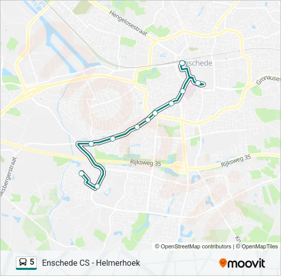 5 Bus Line Map