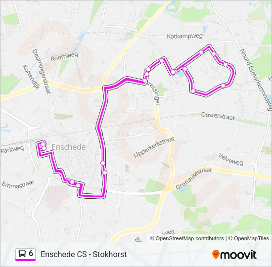 6 Bus Line Map