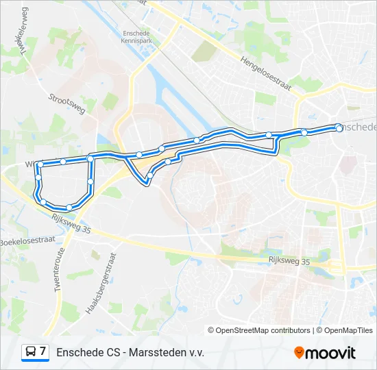 7 Bus Line Map