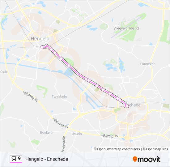 9 bus Line Map