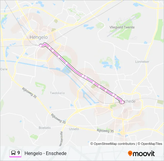9 Bus Line Map
