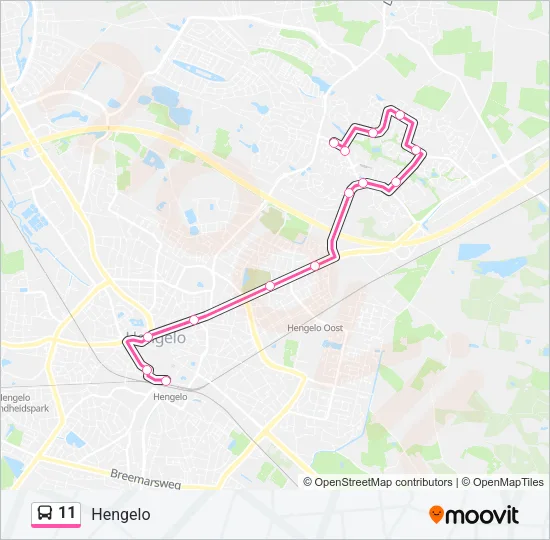 11 Bus Line Map