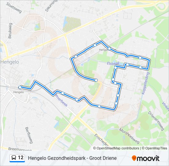 12 Bus Line Map