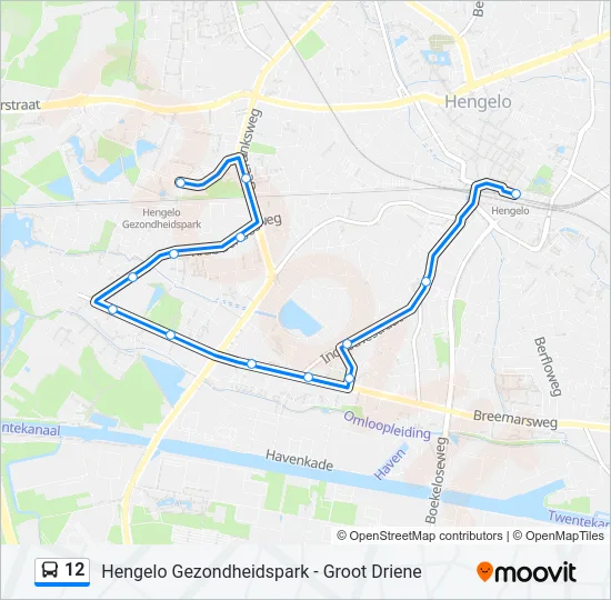 12 Bus Line Map