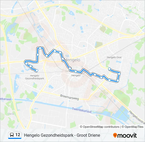 12 Bus Line Map