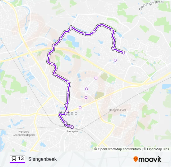 13 Bus Line Map