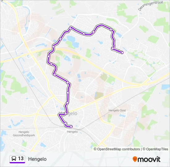 13 Bus Line Map