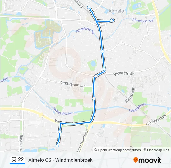 22 Bus Line Map