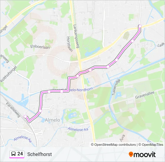 24 Bus Line Map