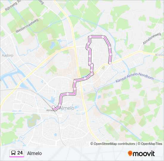 24 bus Line Map