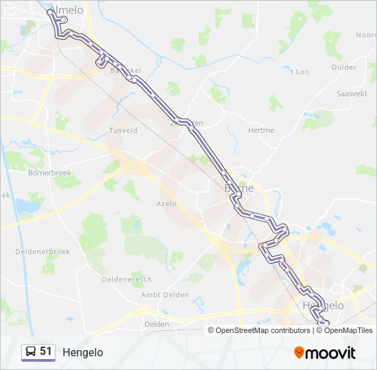 51 Bus Line Map