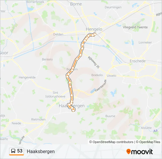 53 Bus Line Map