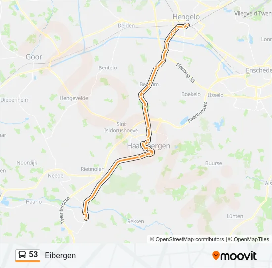 53 Bus Line Map