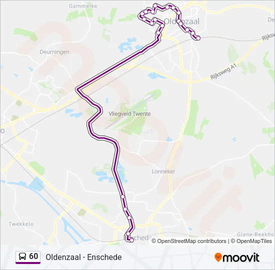 60 Bus Line Map