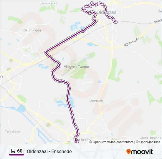 60 Bus Line Map