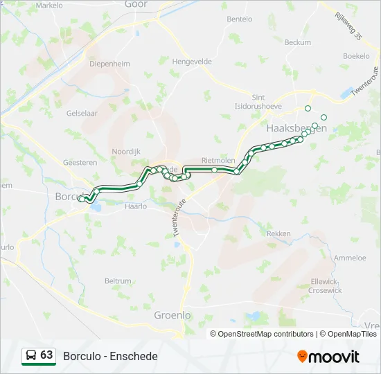 63 Bus Line Map